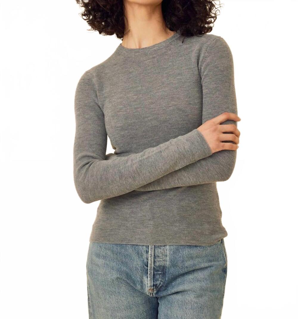 NEW ONE GREY DAY bristol merino crewneck sweater in slate